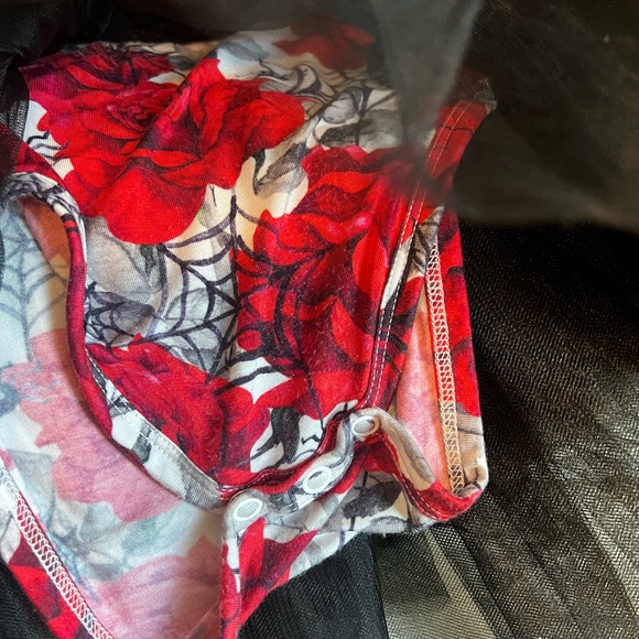 Bums and Roses Bamboo Halloween Floral Girls Tutu Dress 2T - Picture 5 of 7